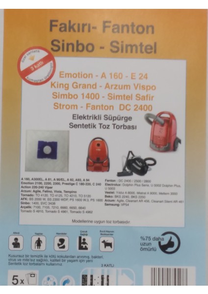 Fakir Fantom Sinbo Simtel Emotion Sentetik ( 4 Paket 20 Adet )