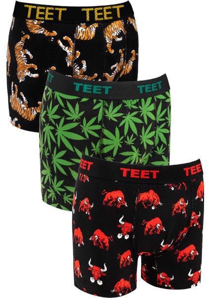 Erkek Boxer Pamuklu Desenli 9'lu Set fiyatları