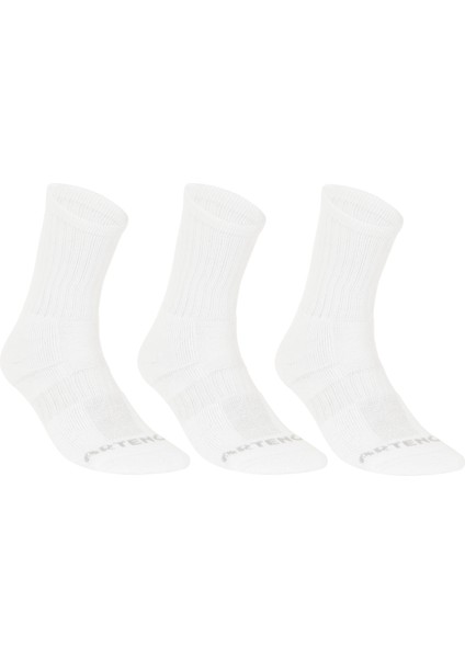 Artengo Tenis Çorabı - Uzun Konçlu - 3'lü Paket - Beyaz - Rs 500