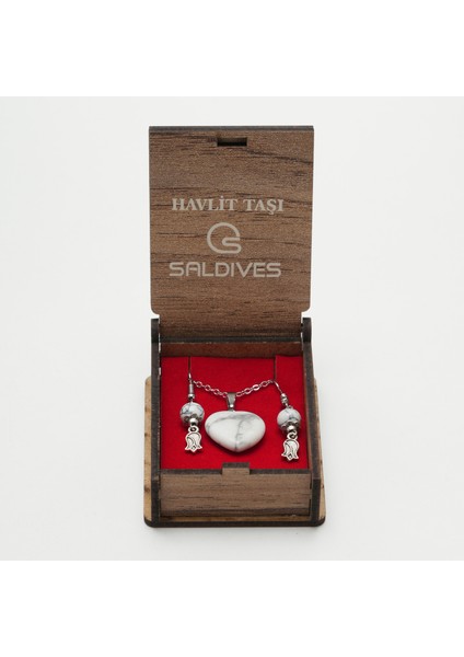 Havlit Doğaltaş Kolye ve Küpe