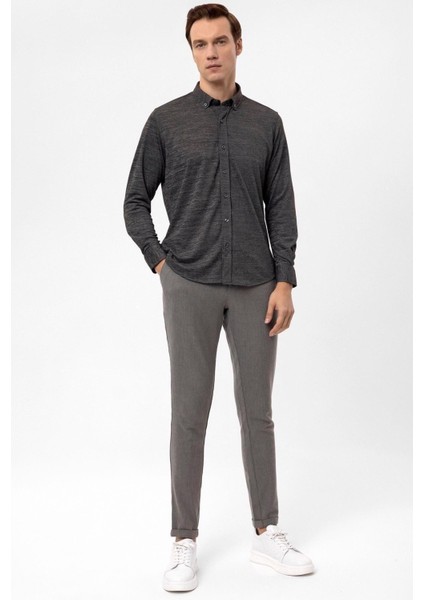 Manşetli Slim Kalıp Armürlü Gömlek fiyatları