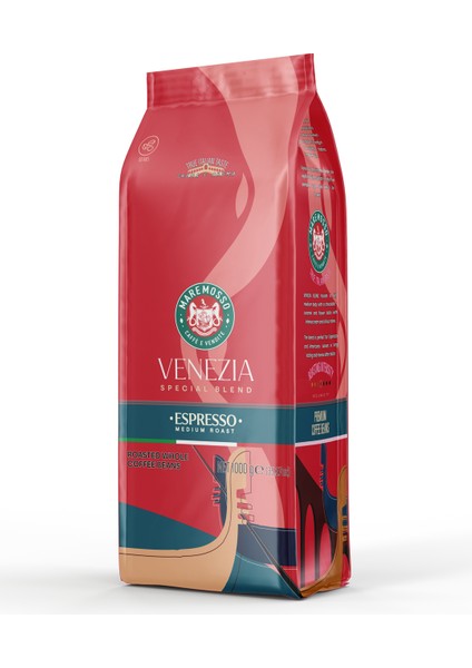 Espresso Venezia Blend (ÇEKİRDEK VEYA ÖĞÜTÜLMÜŞ) Kahve 1 Kg.