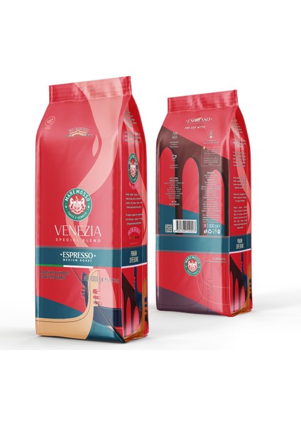Espresso Venezia Blend (ÇEKİRDEK VEYA ÖĞÜTÜLMÜŞ) Kahve 1 Kg.