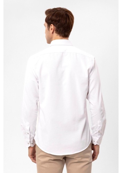 Köşeli Manşet Slim Kalıp Armürlü Gömlek indirimleri