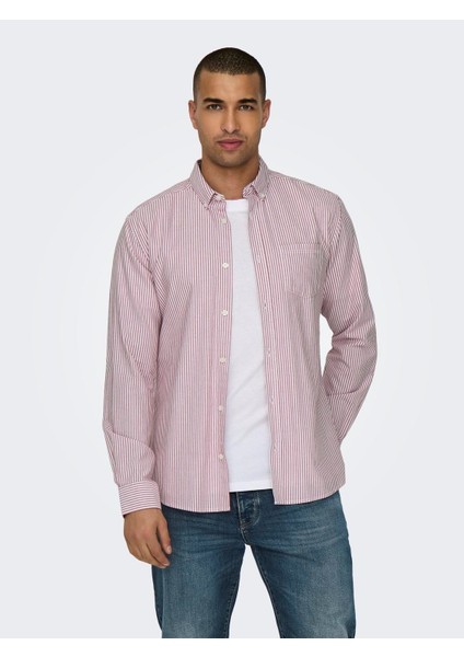 Only&sons Erkek Çizgili Gömlek 22027766