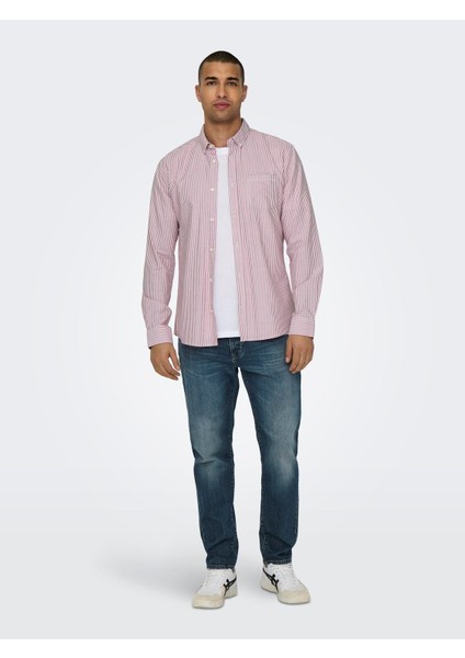 Only&sons Erkek Çizgili Gömlek 22027766