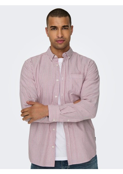 Only&sons Erkek Çizgili Gömlek 22027766