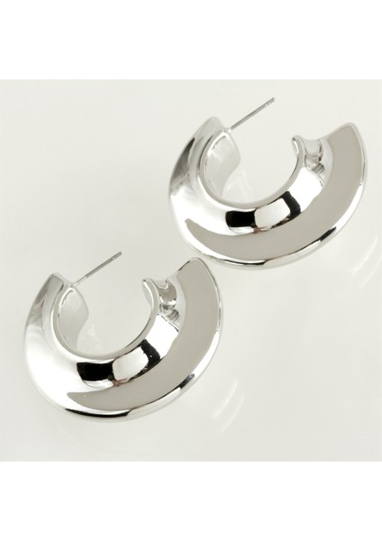 E-Bijuteri Yuvarlak Lüks Küpe 3 cm