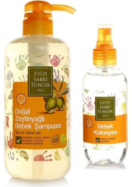 Zeytinyağlı Bebek Şampuanı 600 ml ve Bebek Kolonyası 190 ml
