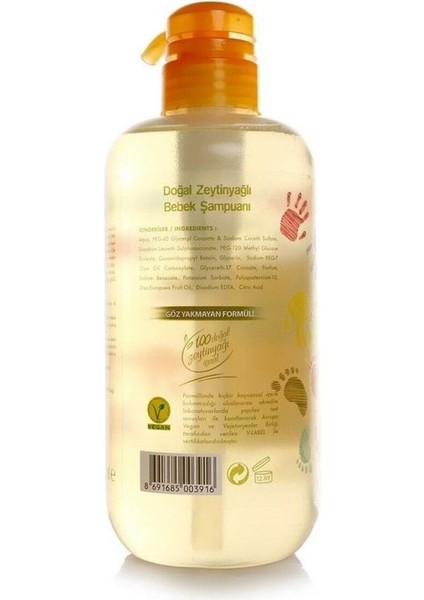 Zeytinyağlı Bebek Şampuanı 600 ml ve Bebek Kolonyası 190 ml