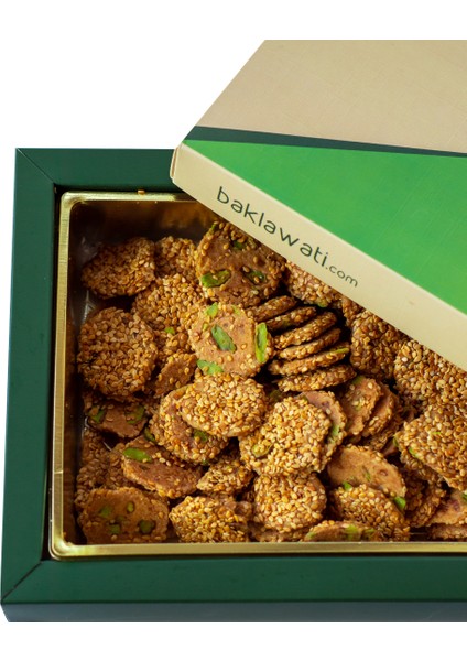 Lüks Antep Fıstıklı Susamlı Kurabiye 800g