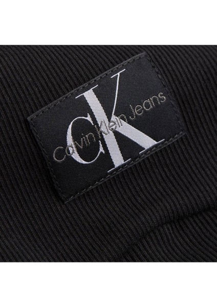 Kadın Pamuklu Logolu Askılı Kolsuz Yazlık Siyah T-Shirt J20J221417-BEH