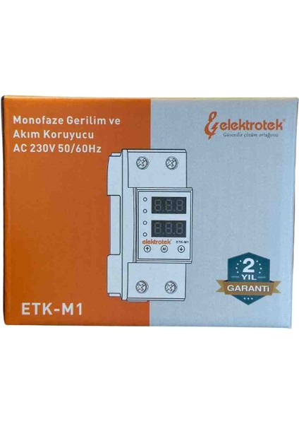 Monofaze Akım Koruyucu 63A 230V Dın Ray Ayarlanabilir Röle