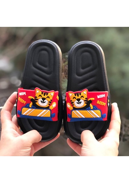 Sevimli Hayvan Figürlü Çocuk Terliği, Kaydırmaz Taban Çocuk Terliği, Bahçe Deniz Havuz Terliği