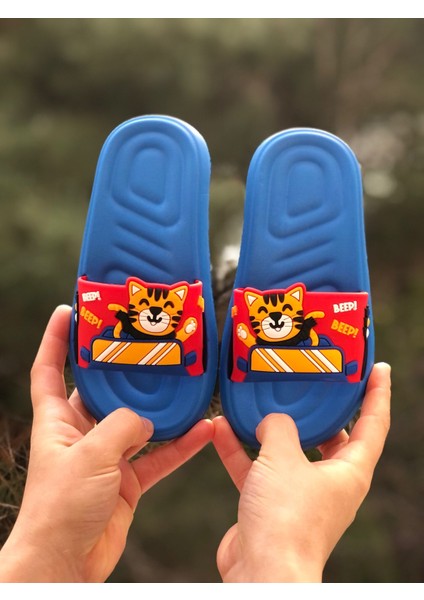 Sevimli Hayvan Figürlü Çocuk Terliği, Kaydırmaz Taban Çocuk Terliği, Bahçe Deniz Havuz Terliği