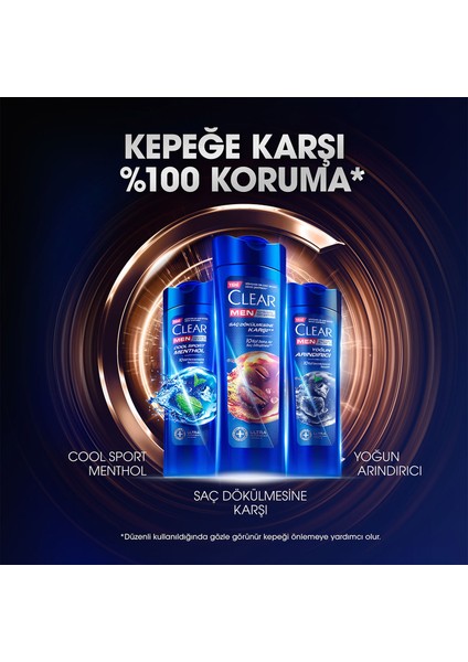 Men Kepeğe Karşı Etkili Şampuan Saç Dökülmesine Karşı 350 ml