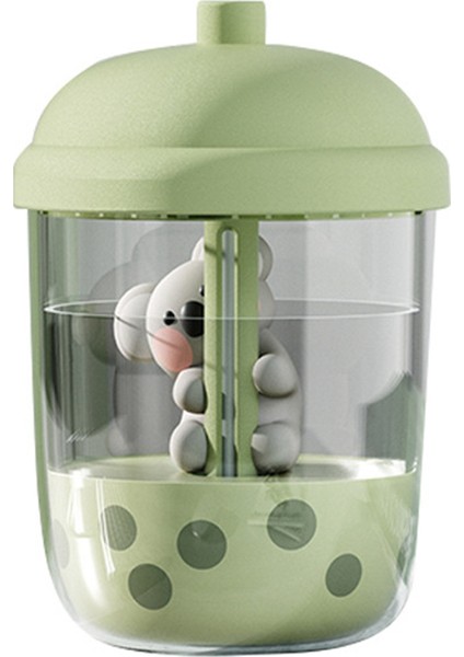Nemlendirici 1 Adet Yeni Sevimli Koala Süt Çay Bardağı Nemlendirici Yüksek Sis Ev Küçük Taşınabilir Masaüstü USB Mini Parfüm, Yeşil (Yurt Dışından)
