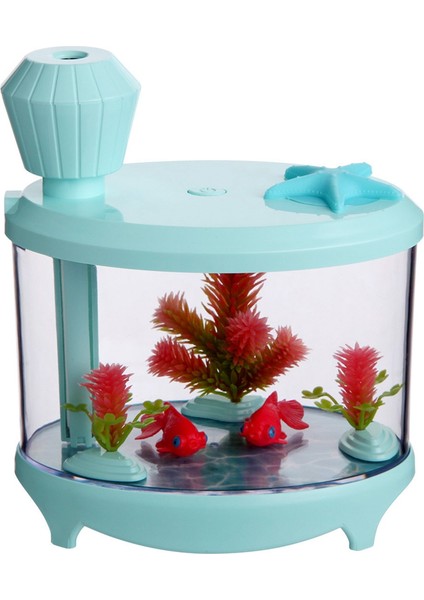 Nemlendirici Balık Tankı Hava Nemlendirici Difüzör Renkli Gece Lambası DC5V USB Mini Mist Maker 460 ml Su Difüzörü Yeşil (Yurt Dışından)