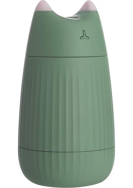 Nemlendirici 200ML Mini Ultrasonik Ultra-Sessiz USB Sevimli Taşınabilir Serin Mist Nemlendirici, Çocuklar Için Bebek, 2 Sis Modu Otomatik Kapatma, Yeşil (Yurt Dışından)