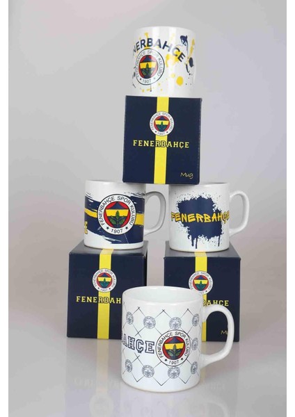 Dekomus Gıft Box Özel Kutulu Lisanslı Fenerbahçe Kupa,ajanda,roller Kalem Seti