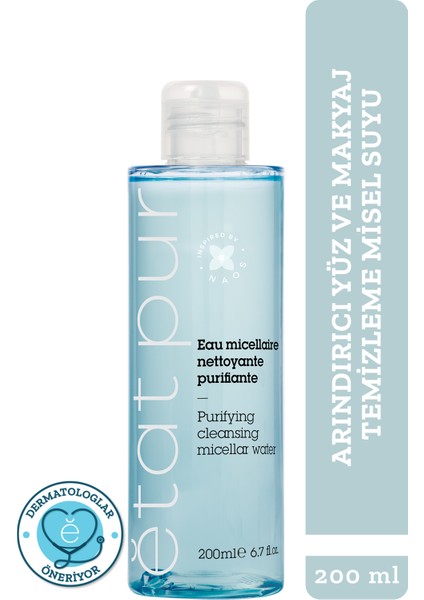 Micellar Purifying Cleansing Water Arındırıcı Göz Yüz Makyaj Temizleme Suyu 200 ml