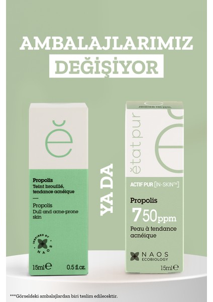 Etat Pur Pure Active Propolis %0,7 Akne Karşıtı Sebum Dengeleyici Konsantre Bakım Serumu 15 mL Karma ve Yağlı Ciltler