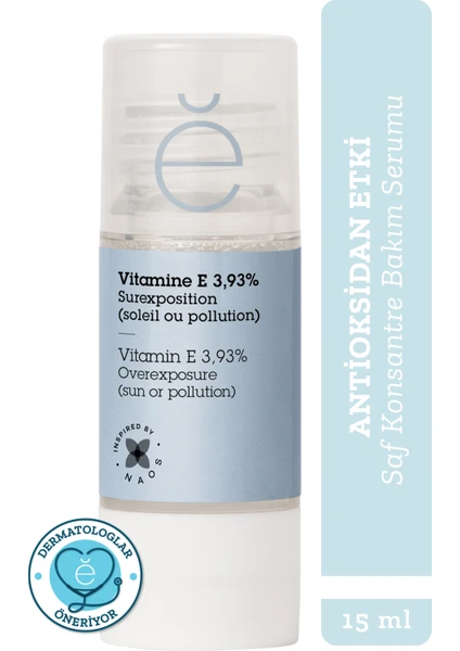 Etat Pur Pure Active Vitamin E Antioksidan Etkili Nemlendirici Saf Konsantre Bakım Serumu 15 ml Kuru Ciltler