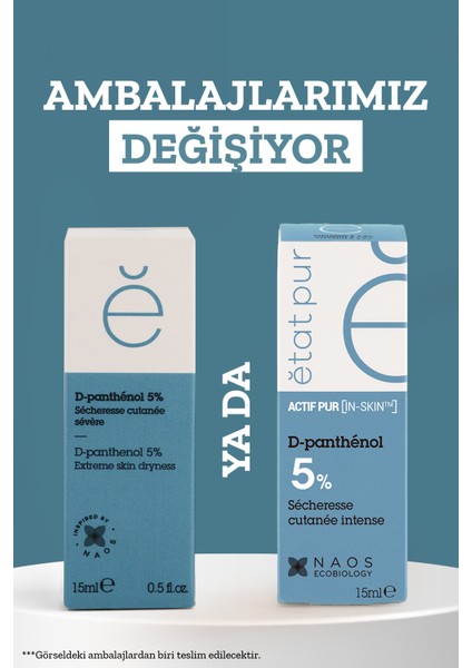 Etat Pur Pure Active D-Panthenol %5,25 Nemlendirici Onarıcı Saf Konsantre Cilt Bakım Serumu 15 ml Kuru Ciltler