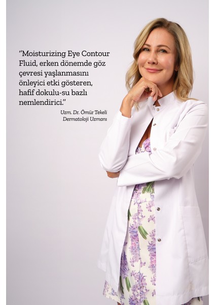 Eye Contour Fluid Hyaluronik Asit İçeren Yaşlanma Karşıtı Hassas Göz Çevresi Bakım Kremi 15 ml