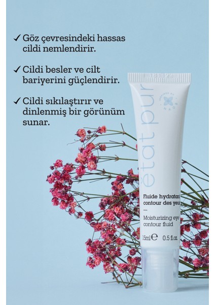 Eye Contour Fluid Hyaluronik Asit İçeren Yaşlanma Karşıtı Hassas Göz Çevresi Bakım Kremi 15 ml