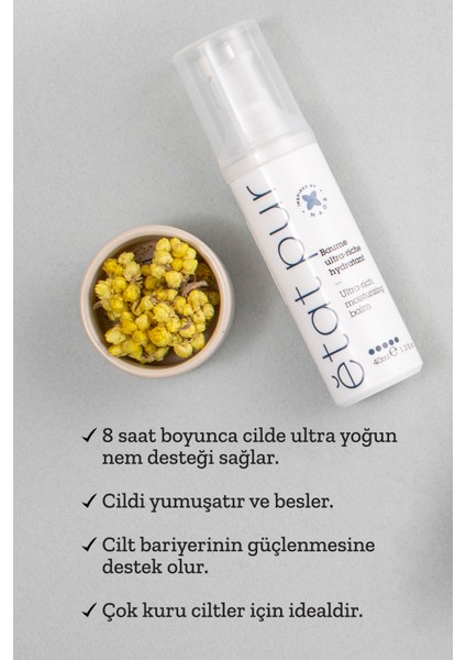 Ultra Rich Moisturizing Balm Ultra Yoğun Dokulu Yüz Nemlendirici Bakım Kremi 40 ml Çok Kuru Cilt