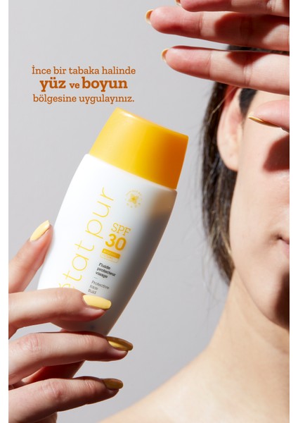 Etat Pur Protective Mineral Fluid SPF30  %100 Mineral Filtreli Yüz Güneş Kremi 40ml Açık Buğday ve Koyu Cilt