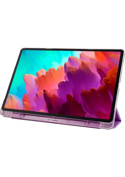 Lenovo Tab P12 Uyumlu Kılıf Kalem Bölmeli Standlı 360 Koruma Katlanabilir Pu Deri Akıllı Kapak modelleri