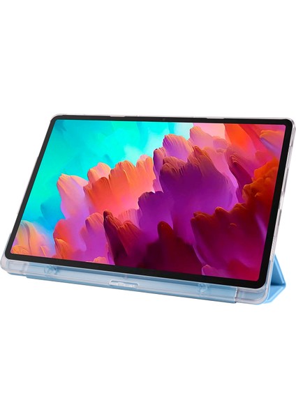 Lenovo Tab P12 Uyumlu Kılıf Kalem Bölmeli Standlı 360 Koruma Katlanabilir Pu Deri Akıllı Kapak fırsatları