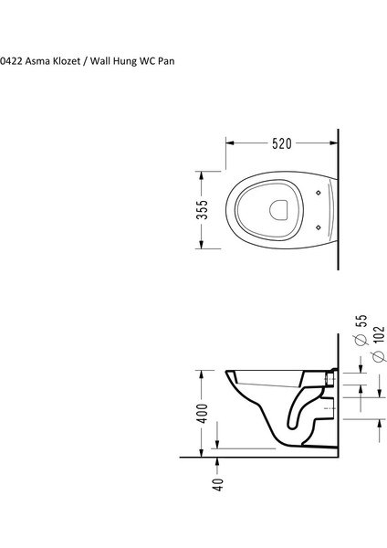 Basic Asma Klozet+Serel Gediz Duroplast Metal Menteşeli Klozet Kapağı