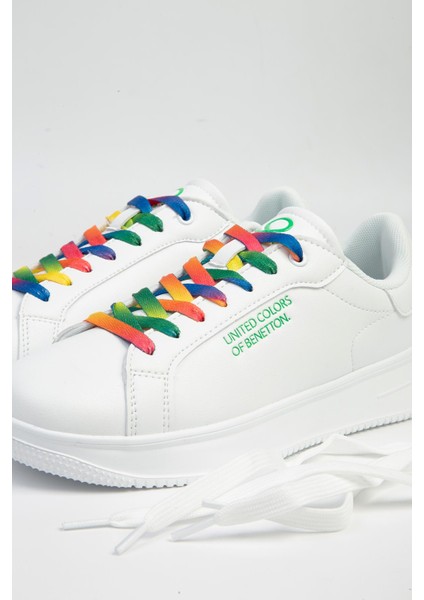Benetton® | BNI-10061 4205 Beyaz-Ithal Kadın Spor Ayakkabı fırsatları