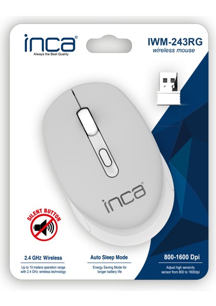 IWM-243R 1600DPI Candy Desing 4d Silent Wireless Mouse