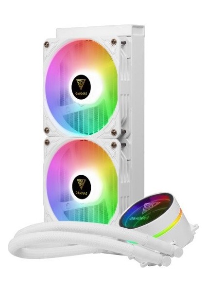 Gamdıas 240MM Chıone M3-240W Rgb AM5-1700 Sıvı Soğutmalı Işlemci Fanı Beyaz