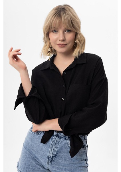 Kadın Tek Cep Detaylı Oversize Gömlek fırsatları