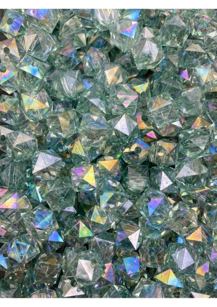 100GR 12MM Janjanlı Turkuaz Renk Küp,kübik Akrilik Boncuk,takı ,çanta Boncuğu (100GR,~110 Adet) fırsatları