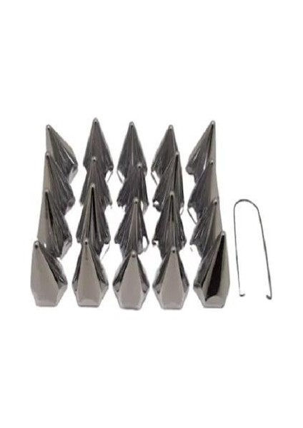 19 Sivri Bijon Kapağı Aksesuarı Krom