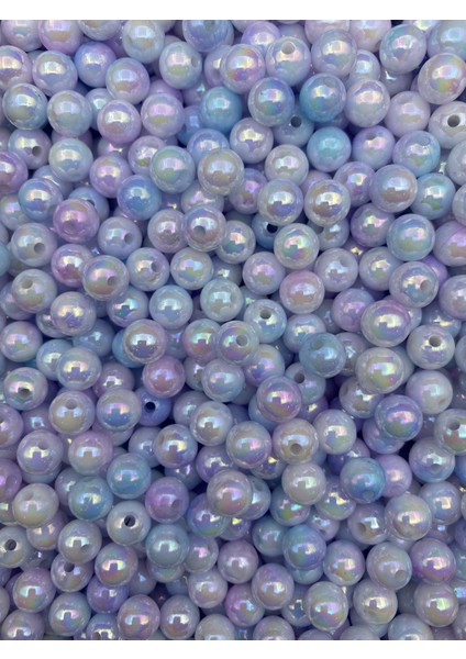 50GR 8mm Mavi-Mor/lila Ebruli Sedefli Janjanlı Pastel Inci Boncuk,takı,çanta Boncuğu (~200 Adet) fiyatları