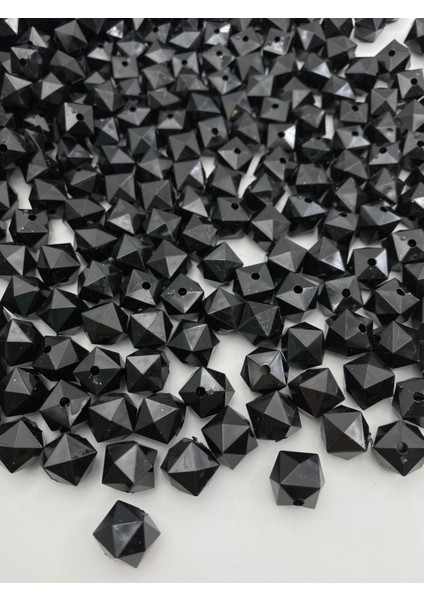 100GR 10MM Siyah Renk Küp, Kübik Model Akrilik Boncuk,takı ,çanta Boncuğu (100GR,~180 Adet) fiyatları