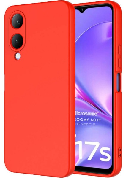 Vivo Y17S Kılıf Groovy Soft Kırmızı