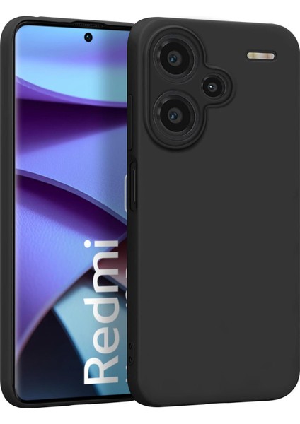Matte Silicone Xiaomi Redmi Note 13 Pro Plus 5g Kılıf Siyah