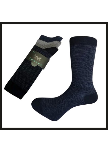 Uyguna-Yakala 3'lü Penye Casual Erkek Çorabı 8501-3-RAP.103