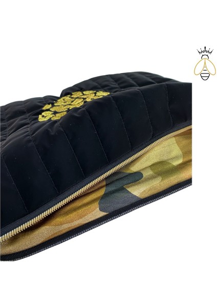 Aysena Kıdam Concept Store Akcs Kadın Gold Leopar Nakışlı El Çantası/clutch