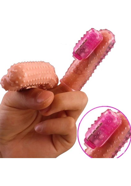 Lolita Shop Orgazm G Noktası Uyarıcı Tırtıklı Güçlü Titreşimli Parmak Kılıfı