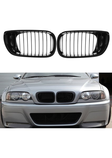 Bmw 3 Serisi E46 Ön Panjur Böbrek Parlak Siyah Piano Black M3 Model 2002-2005