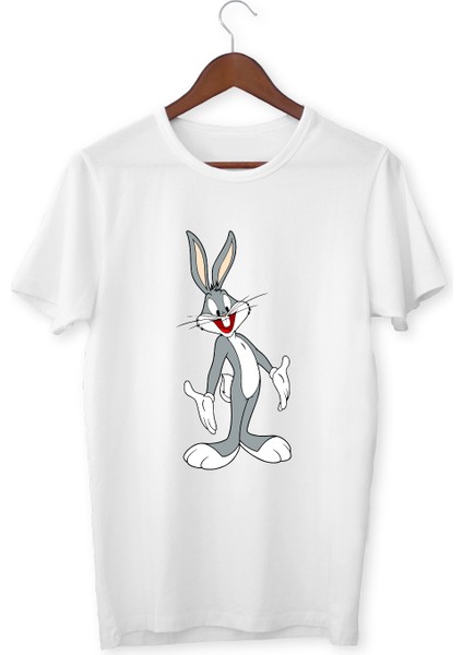 Bugs Bunny Baskılı Beyaz Tişört